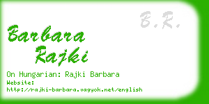 barbara rajki business card